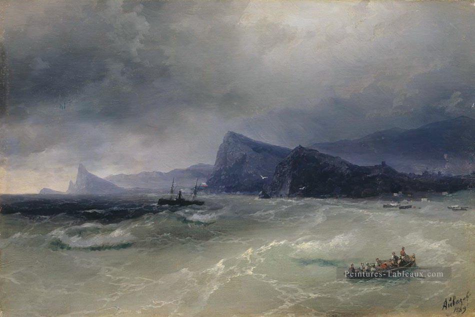 roches de la mer 1889 Romantique Ivan Aivazovsky russe Peintures à l'huile
